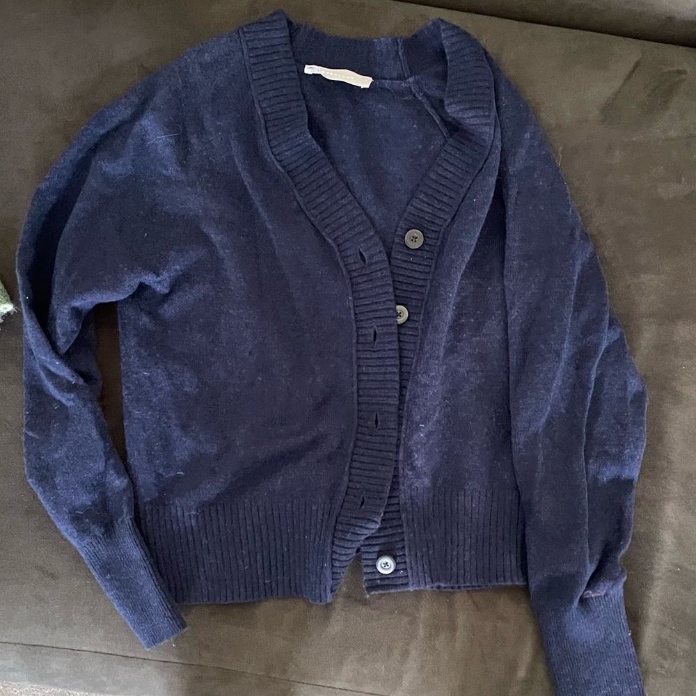 Navy cashmere cardigan